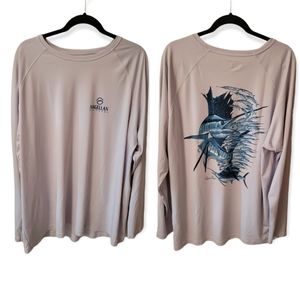 Magellan Outdoors Performance Wear Fishing Long Sleeve Mens Shirt Grey SZ XXL